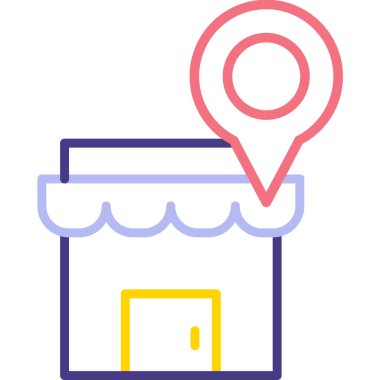 konum haritası web vektör illüstrasyonu