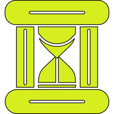 Kum saati modern simgesi, vektör illüstrasyonu