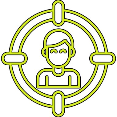 Zincirli bir adamın vektör çizimi