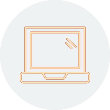 Dizüstü bilgisayar simgesi vektör çizimi