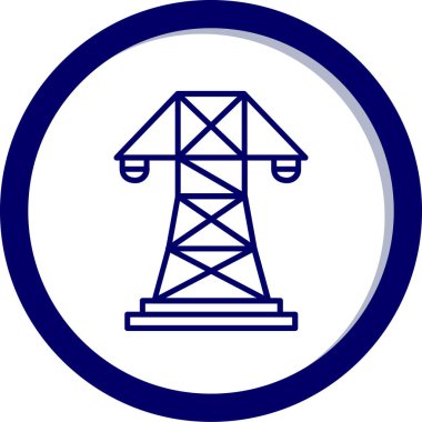 Kule. Web simgesi basit illüstrasyon