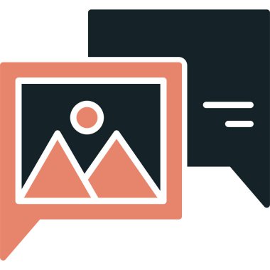 Video sohbet simgesi, vektör illüstrasyonu