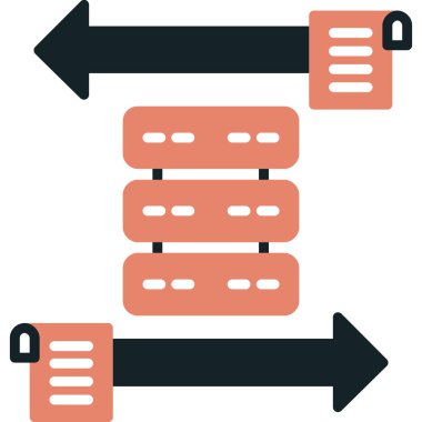 veritabanı. Web simgesi basit illüstrasyon