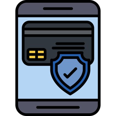 Güvenli web simgesi, basit tasarım illüstrasyonu