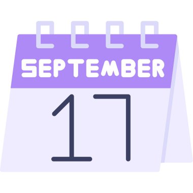 Takvim 1 Eylül simgesi, basit vektör illüstrasyonu