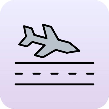 Uçak simgesi. Uçak vektör simgesi web için basit örnek