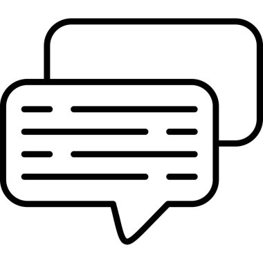 Sohbet simgesi vektör illüstrasyonu