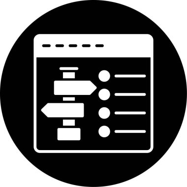 Web tasarım vektör çizgisi düz simgesi