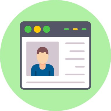 kimlik kartı vektör simgesi