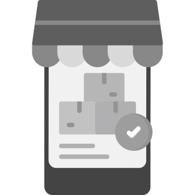 Alışveriş. Web simgesi basit illüstrasyon