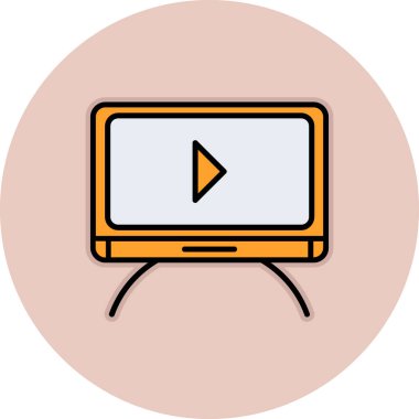 video simgesi vektör illüstrasyonu