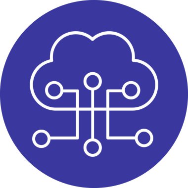 Bulut. Web simgesi basit illüstrasyon