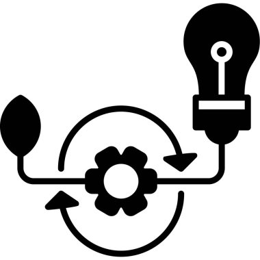 Bir ampul simgesinin vektör illüstrasyonu