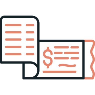 iş ve finans satırı vektör simgesi.