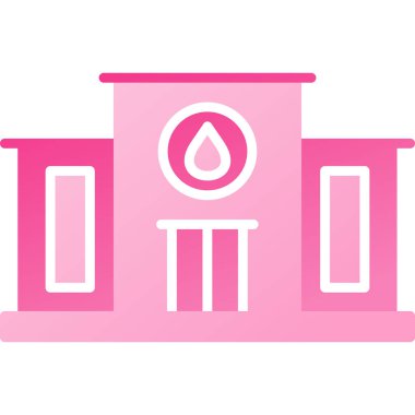 Bina. Web simgesi basit illüstrasyon