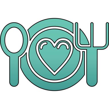 Aşk ve harf kalp şeklinde..