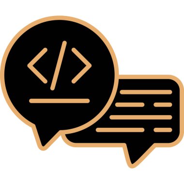 Konuş. Web simgesi basit illüstrasyon