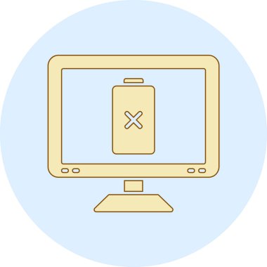 Bilgisayar simgesinin vektör illüstrasyonu