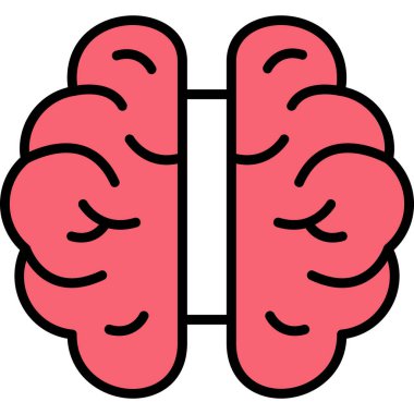 Beyin. Web simgesi basit illüstrasyon