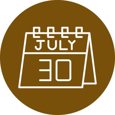 Takvim simgesinin vektör illüstrasyonu