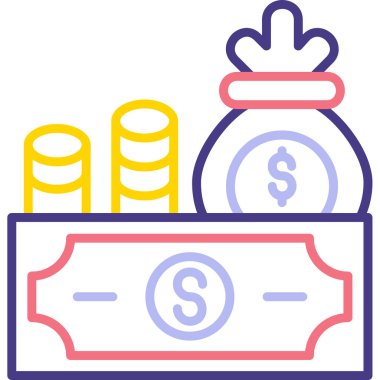 Para için. Web simgesi basit illüstrasyon