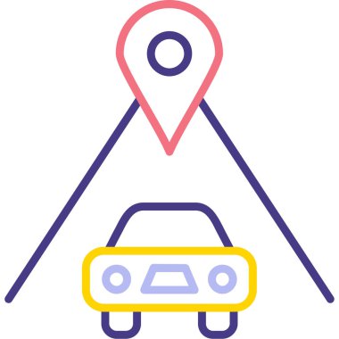 araba GPS haritası simgesi