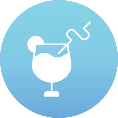 Kokteyl vektör ikonu. düz resimleme