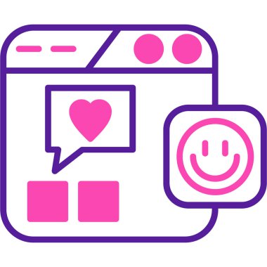 Sohbet mesajı ikonu vektör illüstrasyon tasarımı