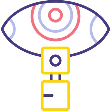 Göz. Web simgesi basit illüstrasyon