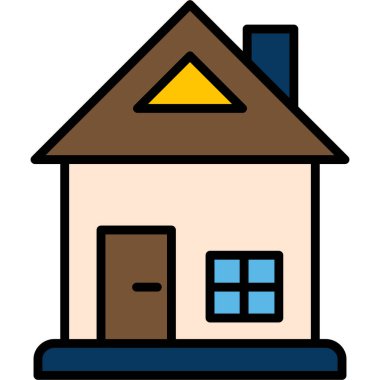 Ev ikonu. vektör illüstrasyonu