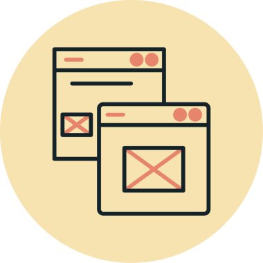 Web sayfası simgesi soyut arkaplanda izole edildi