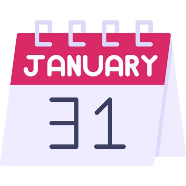 Ocak 21 - takvim - takvim vektörü düz