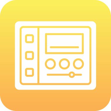 vektör lcd simgesi illüstrasyonu