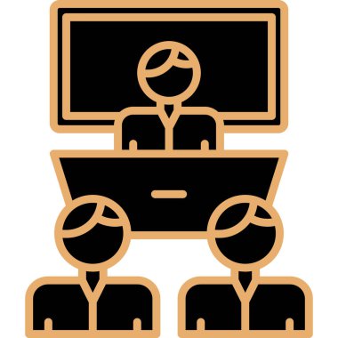 iş insanları simgesi vektör çizim grafiği