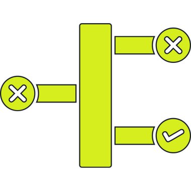 Yol işaretinin basit simgesi