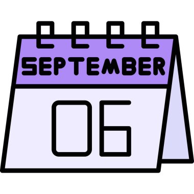 Takvim görüntüleme tarihi Eylül 'ün altısı