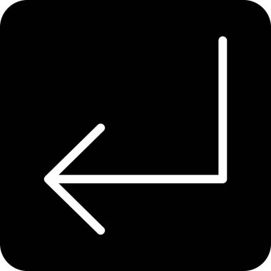 ok sol yön simgesi ana hat biçiminde