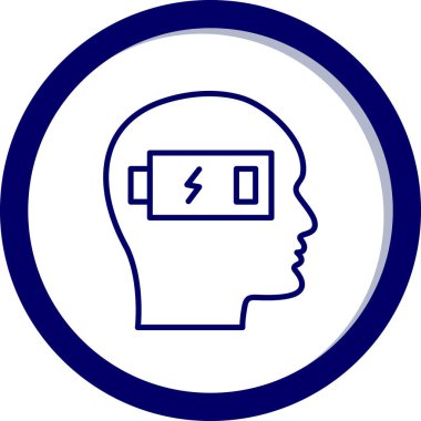 Bir beyin simgesinin vektör çizimi