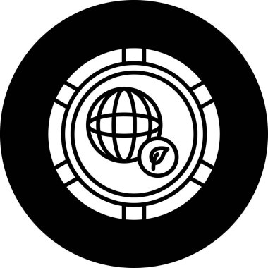 Küresel küresel simge katı biçimde