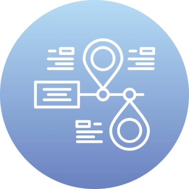 konum simgesi. Basit resimleme