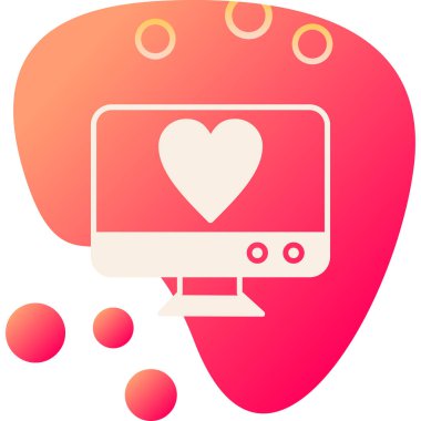 Kalp. Web simgesi basit illüstrasyon