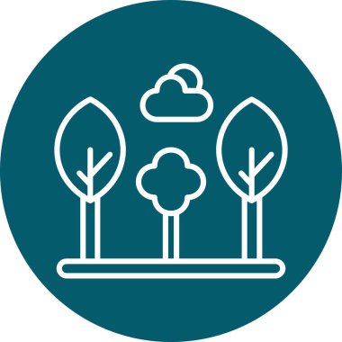 ağaç simgesinin vektör illüstrasyonu