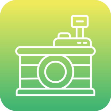 fotoğraf makinesi simgesi, vektör illüstrasyonu