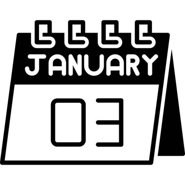 Takvim Ocak ikonu tasarım vektörü