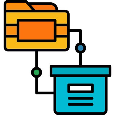 Veri simgesi olan dizin. dizin veri vektör simgesi düz renk izole