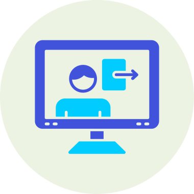 Bilgisayar. Web simgesi basit illüstrasyon