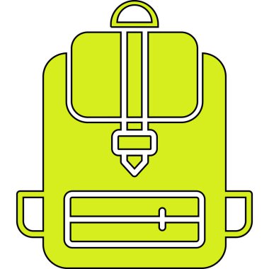 Sırt çantası simgesinin vektör çizimi