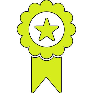 Madalya ikon vektör illüstrasyonu