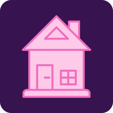 Ev. Web simgesi basit illüstrasyon