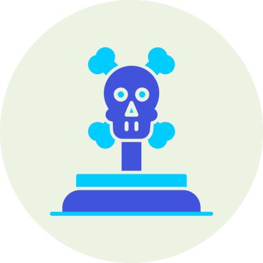 Cadılar Bayramı simgesi, vektör illüstrasyonu beyaz arkaplanda izole edildi